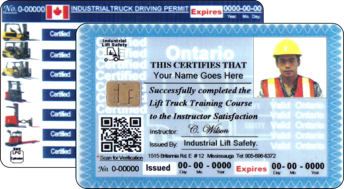 Forklift Photo I.D. "Chip" Card | Industrial Lift Safety, Scarborough, Mississauga